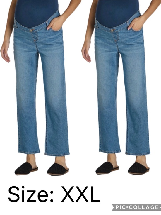 Time and Tru Denim - (2) Time and Tru Women's Maternity Straight Leg Jeans